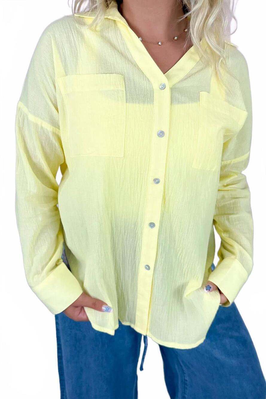 NEW FATE women's the low tide shirt in yellow
